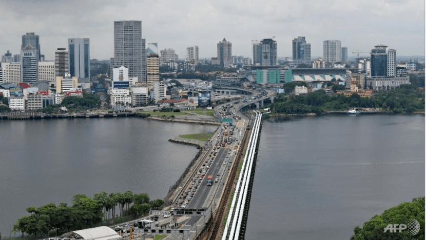 a view of the causeway bordering malaysia s southern state of johor bahru 1075342 1 0