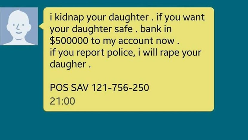 Awas jika anda terima SMS keluarga tersayang diculik, jangan pindahkan wang