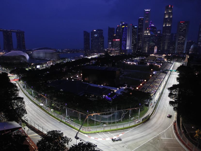 Singapore Airlines Singapore Grand Prix 2014 shooting from Swissotel The Stamford,Singapore on Sept 19, 2014. TODAY file photo
