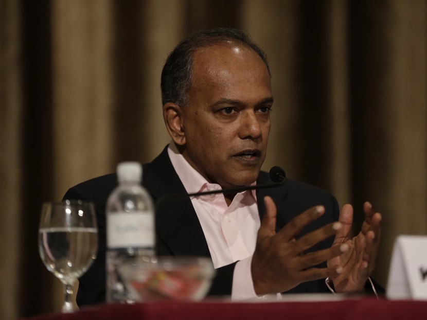 Minister for Law and Home Affairs K Shanmugam speaks at the forum on The Reforms to the Elected Presidency System on Oct 21, 2016. Photo: Wee Teck Hian/TODAY