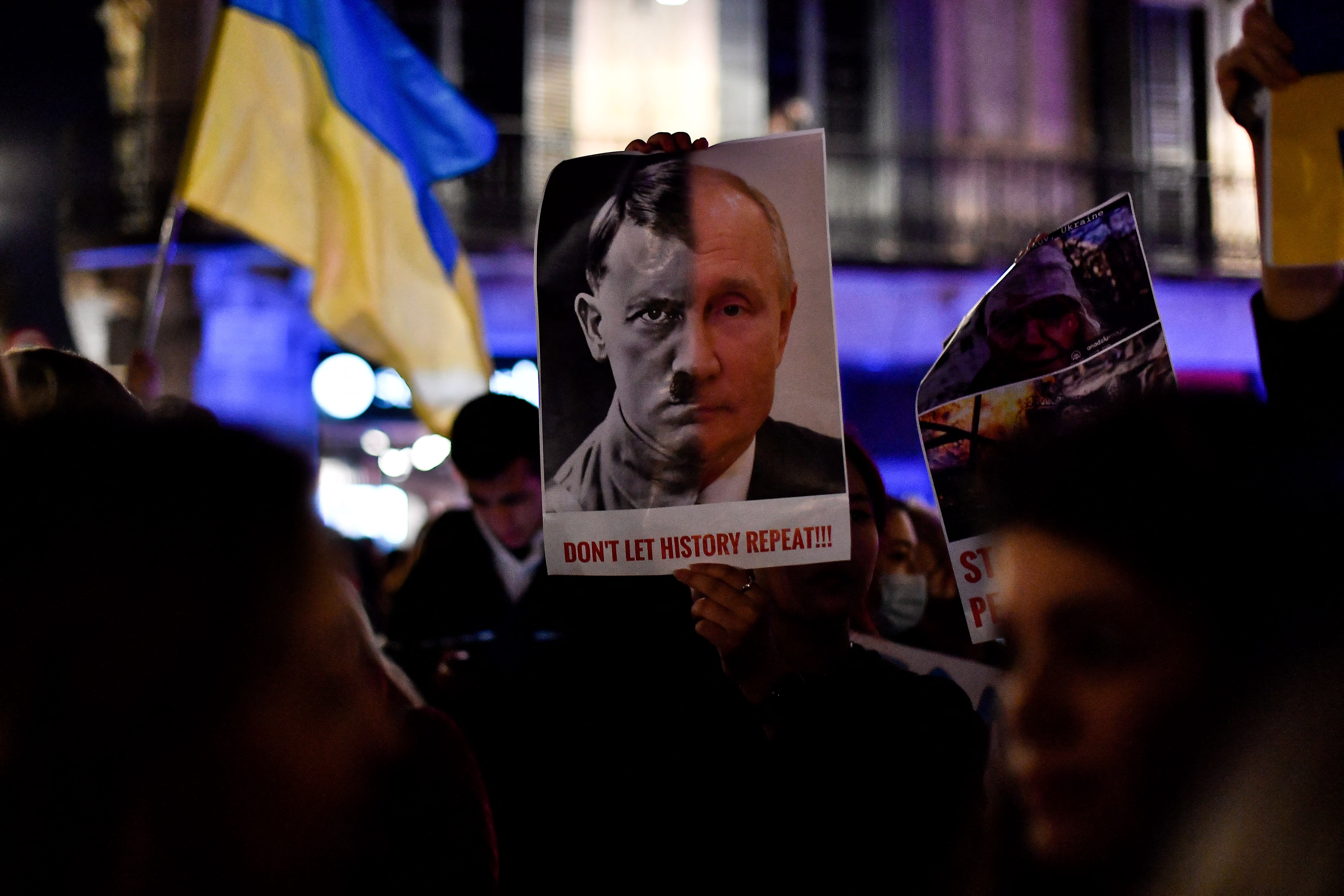 Mr Putin's actions on Ukraine "use tactics Hitler would have approved of", says the author. Mr Putin's actions on Ukraine "use tactics Hitler would have approved of", says the author.