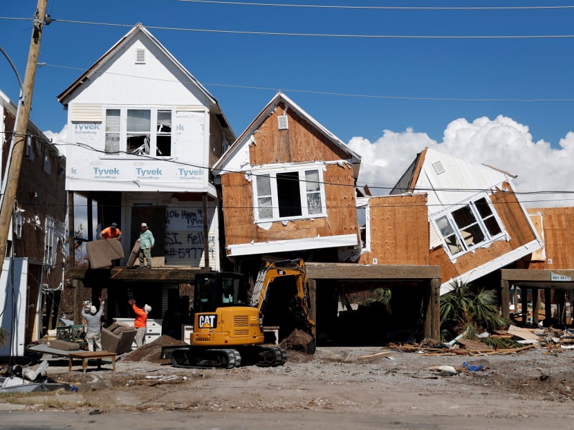 Photo of the day: Houses damaged by Hurricane Michael are seen on Mexico Beach, Florida. Hundreds of people are missing nearly a week after Hurricane Michael flattened communities in the region and killed at least 27 people.