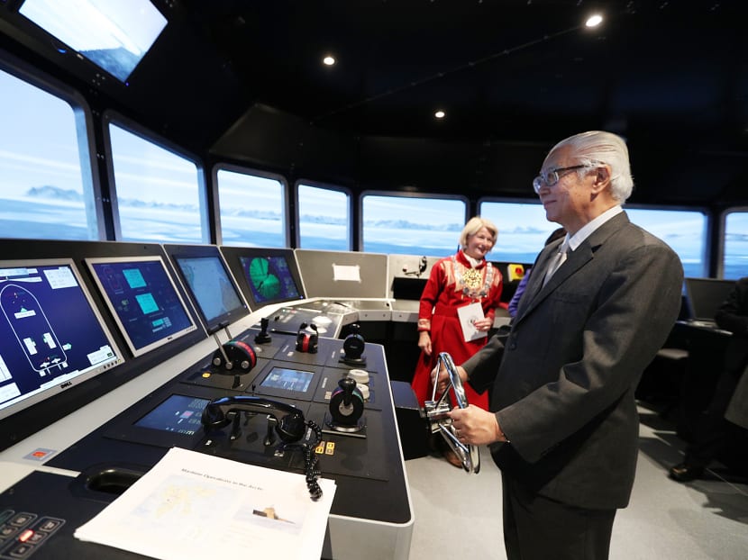 Signalling Singapore’s intention to continue engaging the Arctic region, President Tony Tan Keng Yam made a state visit to Norway in October, including at stop at the University of Tromso. Photo: Ministry of Communications and Information