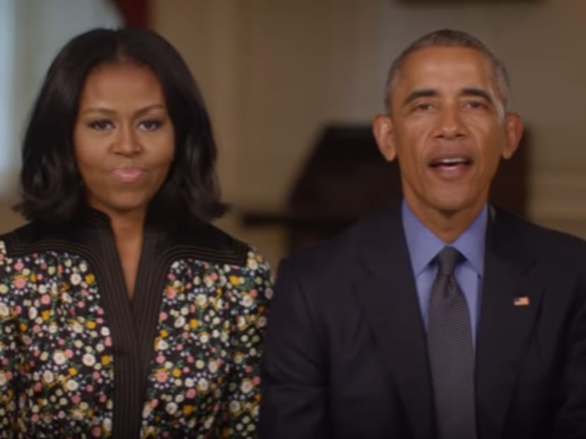 Mr Barack Obama and Michelle Obama called on the public to offer ideas on what they should do after exiting the White House. Screengrab: Youtube/Obama Foundation