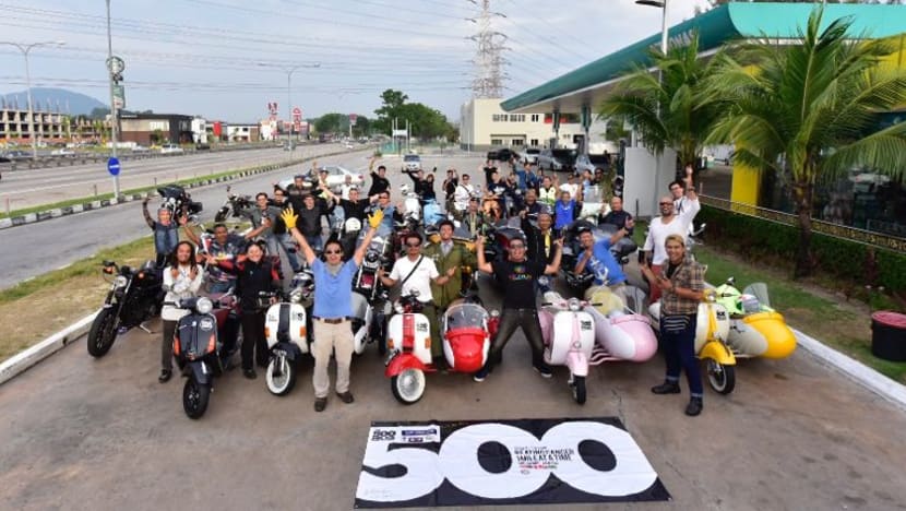 Yusri Sallim sertai konvoi rentas 500 batu naik ‘sidecar’ Vespa demi kumpul dana kajian barah