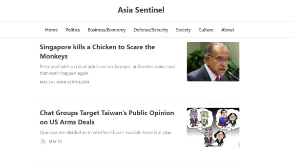 Singapore to block Asia Sentinel website for not complying with POFMA correction direction