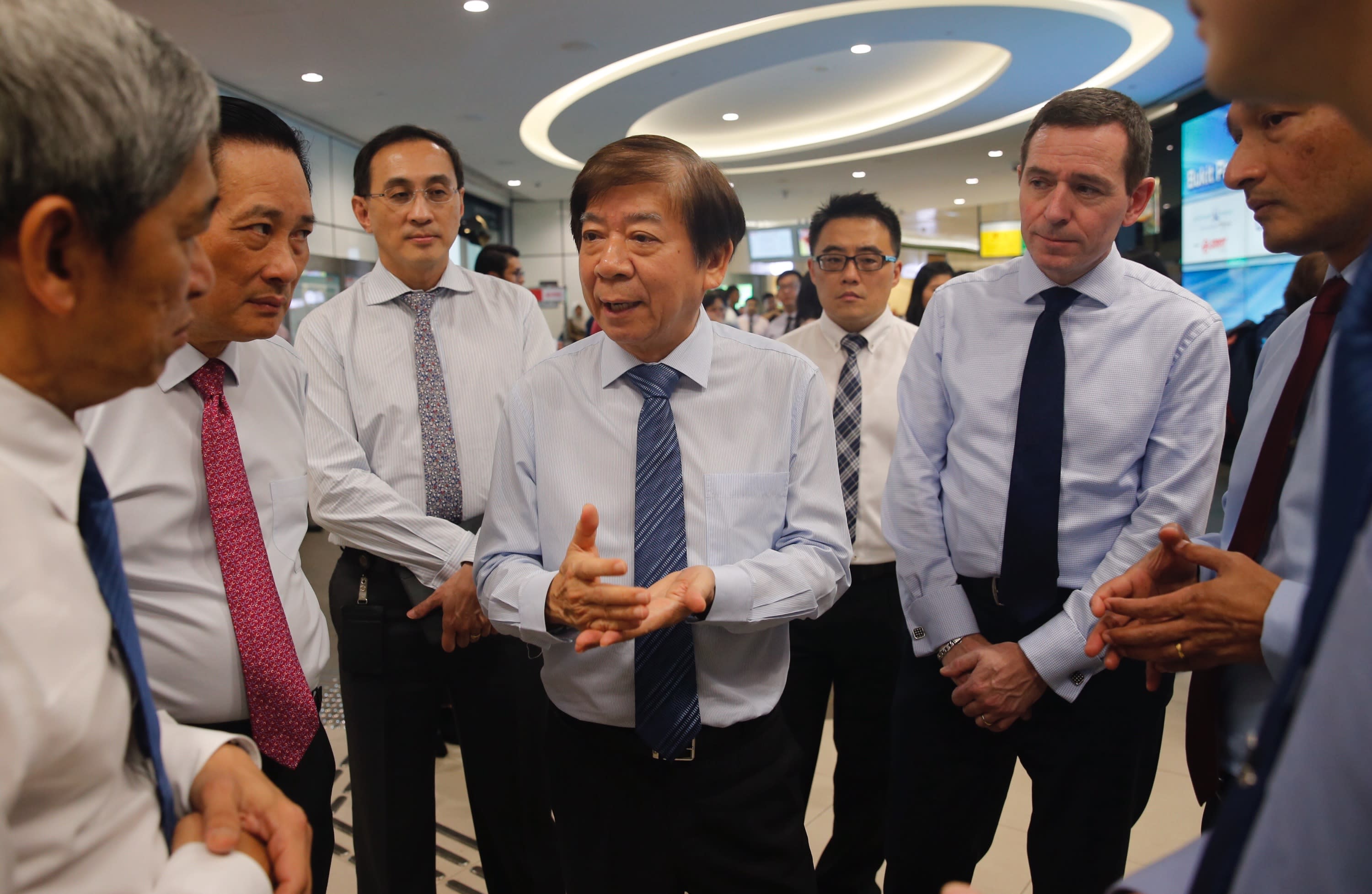 Transport Minister Khaw Boon Wan (front row, third from left) is seen here during a signing ceremony between the Land Transport Authority and Bombadier (Singapore) for the Bukit Panjang Light Rail Transit renewal work on March 23, 2018. Transport Minister Khaw Boon Wan (front row, third from left) is seen here during a signing ceremony between the Land Transport Authority and Bombadier (Singapore) for the Bukit Panjang Light Rail Transit renewal work on March 23, 2018.