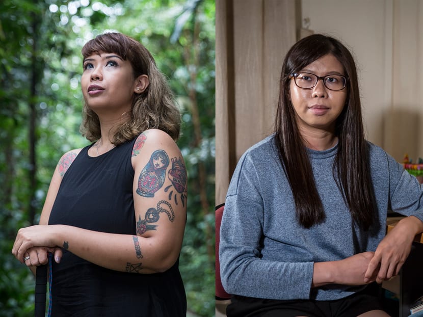 Ms Lynette D’Cruz (left), 29, and Ms Tey Siang Fang (right) were both diagnosed with clinical depression, and both women have since found ways to manage their conditions.