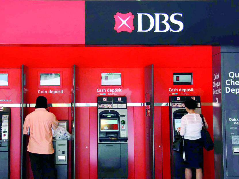 File photo of DBS ATMs in Singapore.