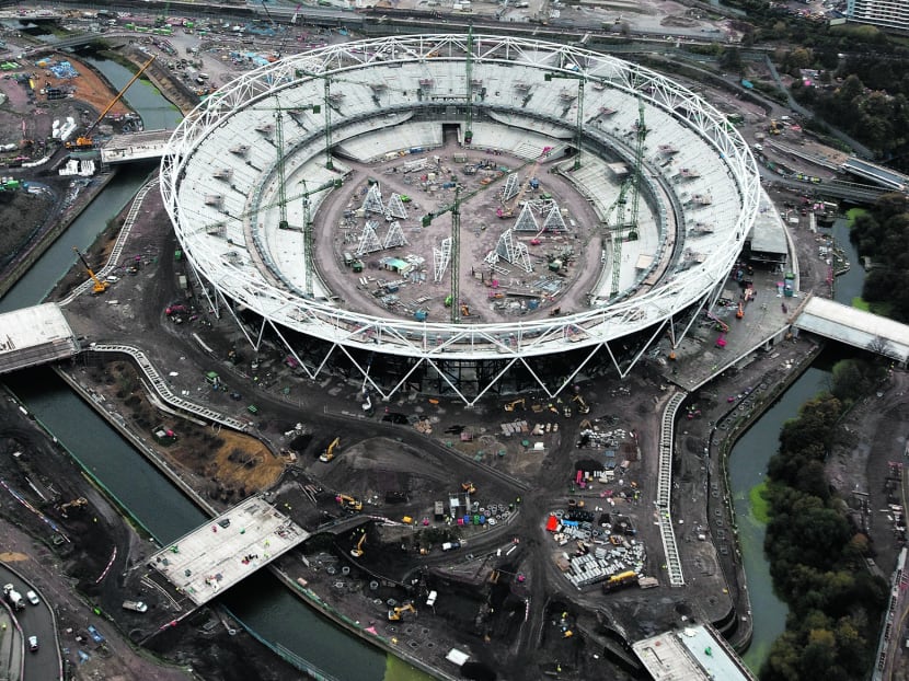 The Stratford Stadium’s four-year build was a massive project with more than 12,000 involved. After 62 million hours of work, London 2012 was the first Olympics in the history of the Games to be completed without a fatality. Photo: Reuters