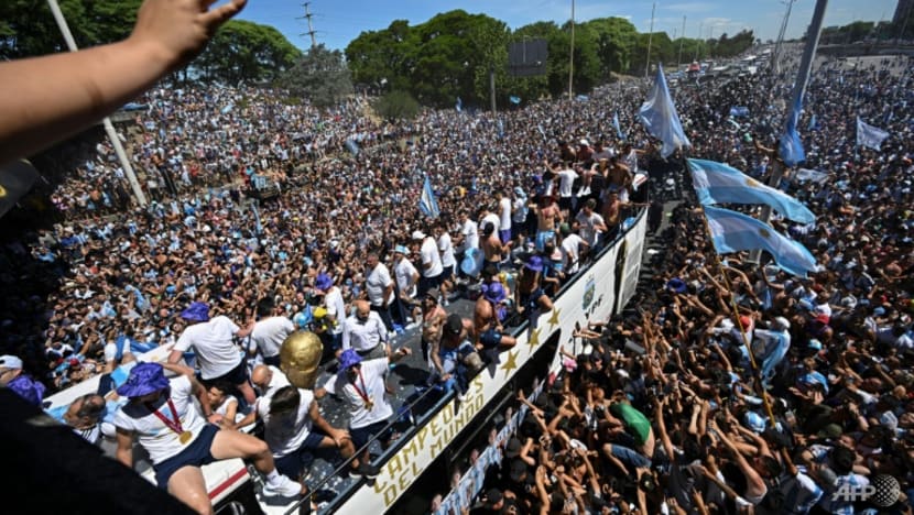 Argentina parties at huge victory parade in Buenos Aires Argentina parties at huge victory parade in Buenos Aires