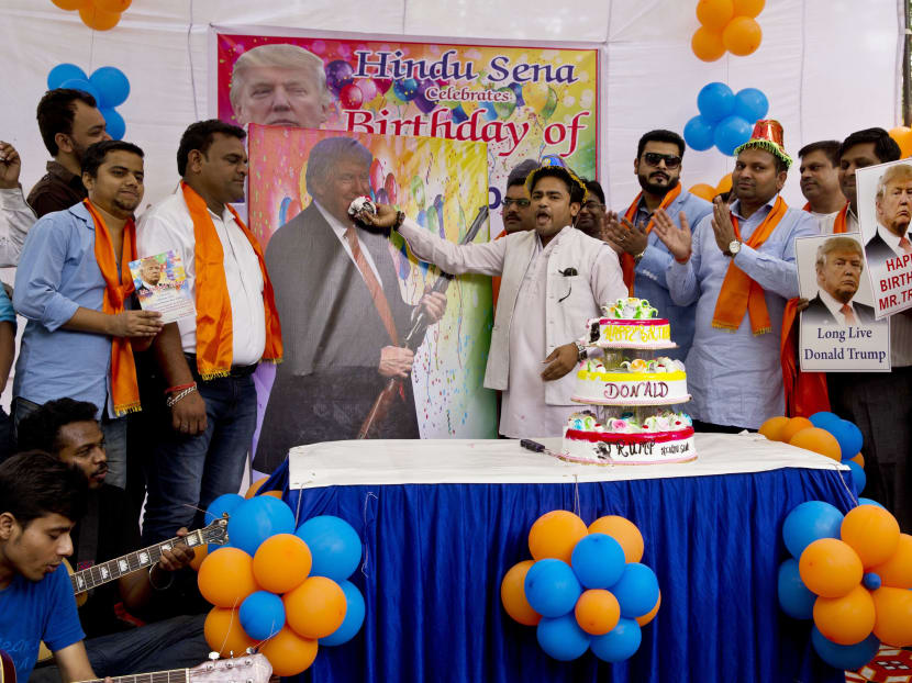 Gallery: Hindu group celebrates Trump birthday with cake in New Delhi