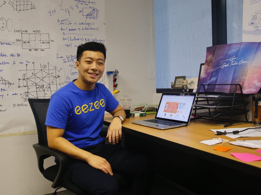 Sent to the Singapore Boys’ Home at the age of 15, Mr Jasper Yap chose the Polytechnic Foundation Programme after doing well in his GCE 'N' levels. He graduated last year and is now running his own business, Eezee, a start-up that matches businesses to industrial goods and supplies. Photo Najeer Yusof/TODAY