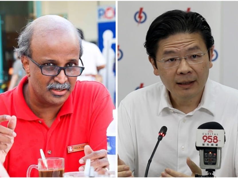 PAP's Lawrence Wong (right) said SDP’s Paul Tambyah had made "baseless and false" claims that the Covid-19 multi-ministry task force has not relied on medical experts’ advice.