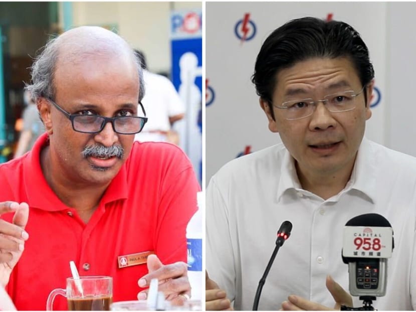 PAP's Lawrence Wong (right) said SDP’s Paul Tambyah had made "baseless and false" claims that the Covid-19 multi-ministry task force has not relied on medical experts’ advice. PAP's Lawrence Wong (right) said SDP’s Paul Tambyah had made "baseless and false" claims that the Covid-19 multi-ministry task force has not relied on medical experts’ advice.