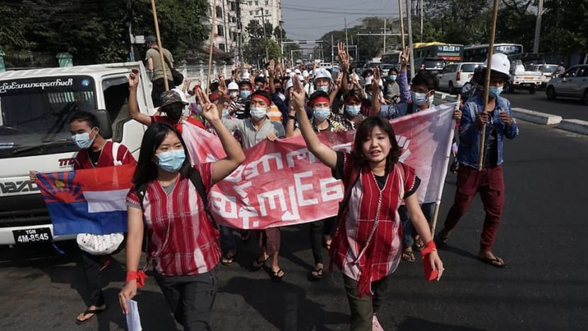 Myanmar anti-coup protests grow as army broadens Internet crackdown