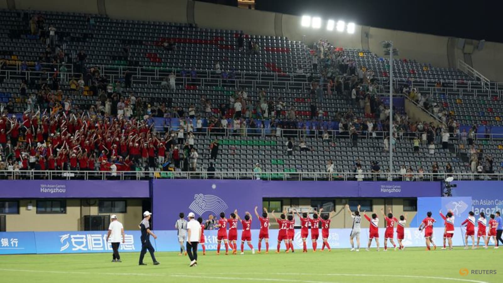 Games-Late burst gives North Korea big win over South in Asian Games soccer