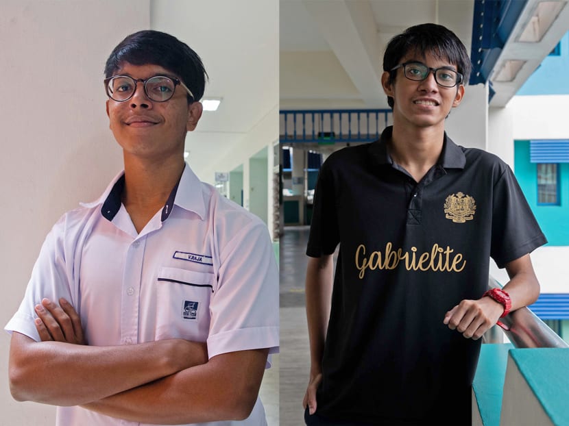 V Raja Padmanathan (left) and Anthony Oon Han Wei (right) — two students who overcame adversity and were among more than 20,000 students in Singapore who collected their O-Level results on Jan 11, 2021.