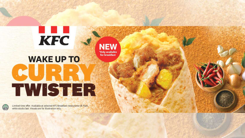 KFC Launching Curried Potato, Scrambled Egg & Fried Chicken Tortilla “Curry Twister”