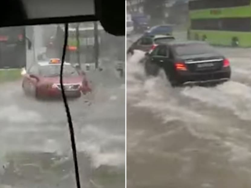 Flash floods reported in many areas of Singapore after heavy rain: PUB