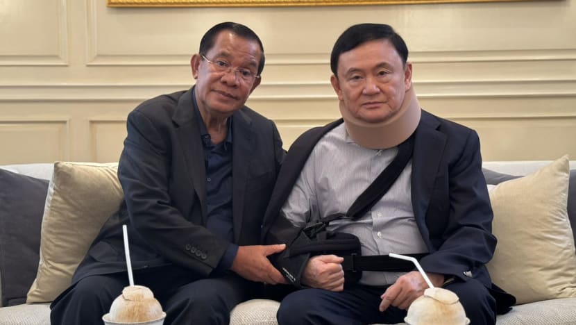 hun sen visits thaksin