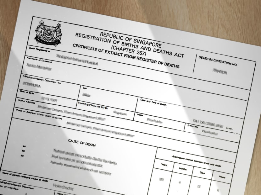 The Immigration and Checkpoints Authority says it charges S$40 for a certified-true copy of a death certificate, if the original is lost or damaged.