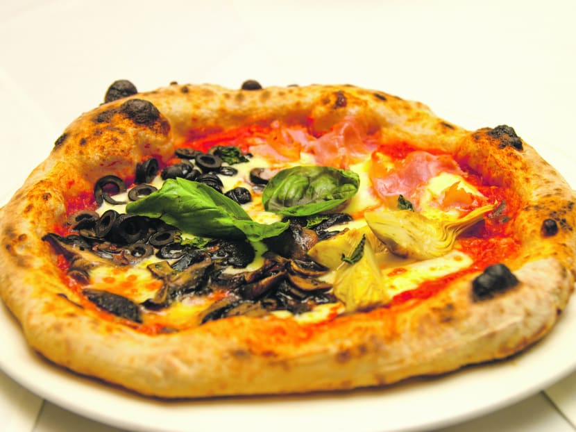 Pizza Quattro Stagioni - one of 14 new pizzas available on Caffe B's revamped Al Fresco Bar menu.