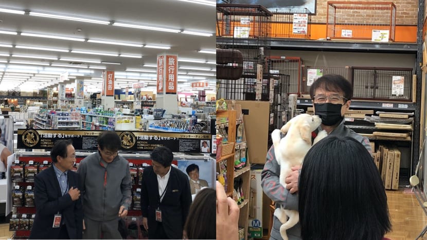 Jackie Chan tries and fails to go undercover while visiting a store in Japan