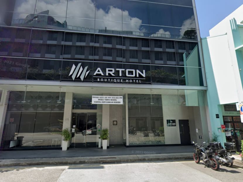 <p>Arton Boutique Hotel in Jalan Besar, where a 19-year-old teenager was assaulted on Jan 15, 2022.&nbsp;</p>
