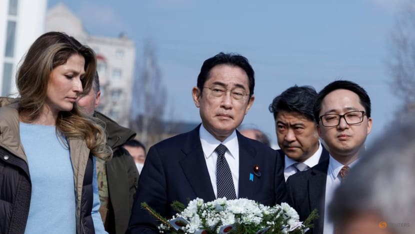 In Ukraine to offer solidarity, Japan's Kishida tours Bucha massacre site In Ukraine to offer solidarity, Japan's Kishida tours Bucha massacre site