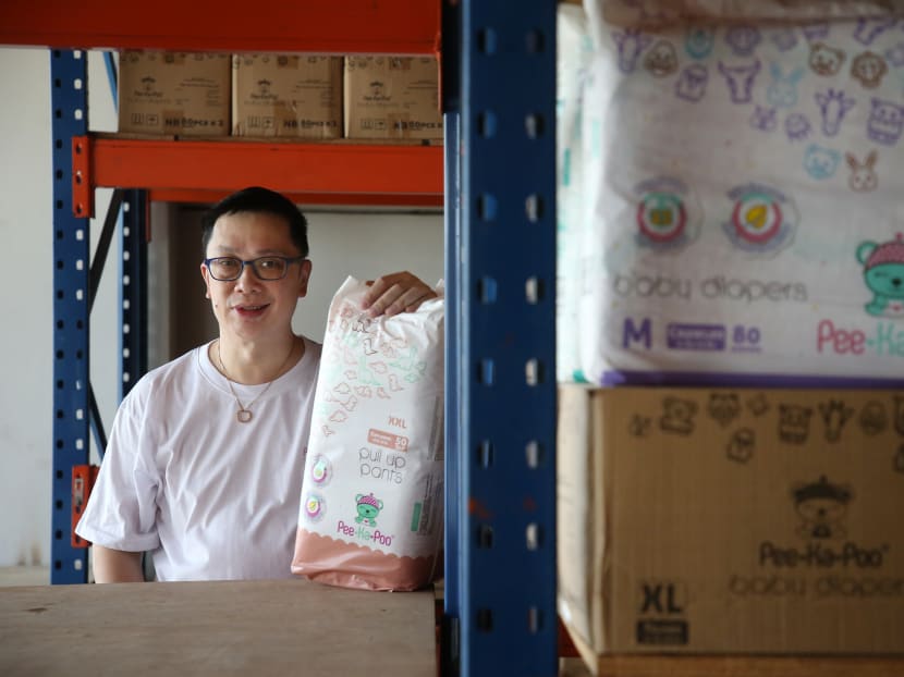 Mr Andrew Tan, 48, is the chief executive officer and co-founder of Pee-Ka-Poo Diapers, which makes its own diapers that are sold directly to consumers online.