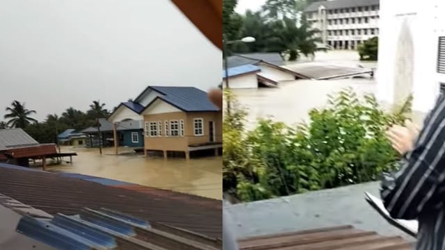 水灾来袭来不及逃 马国整家人爬屋顶求救