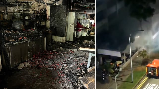 义顺组屋底层咖啡店凌晨失火 64人被疏散