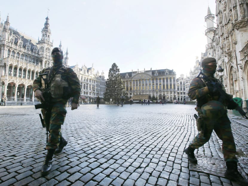 Belgian soldiers patrolling the Grand Place in Brussels. The country is facing the problems of battle-hardened returnees and IS’ efforts to convince young people to commit attacks in their own countries. Photo: AP