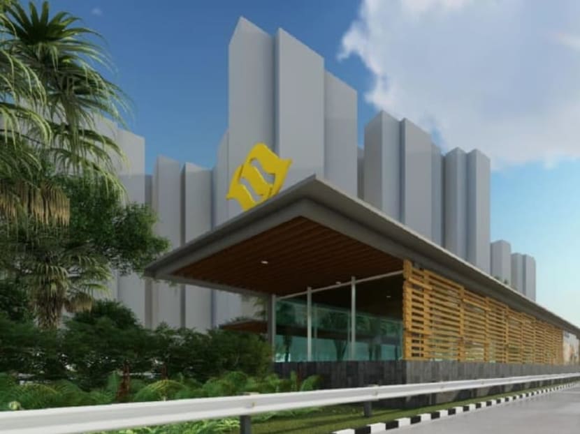 An artist's impression of the Pasir Ris East MRT Station on the Cross Island Line. An artist's impression of the Pasir Ris East MRT Station on the Cross Island Line.