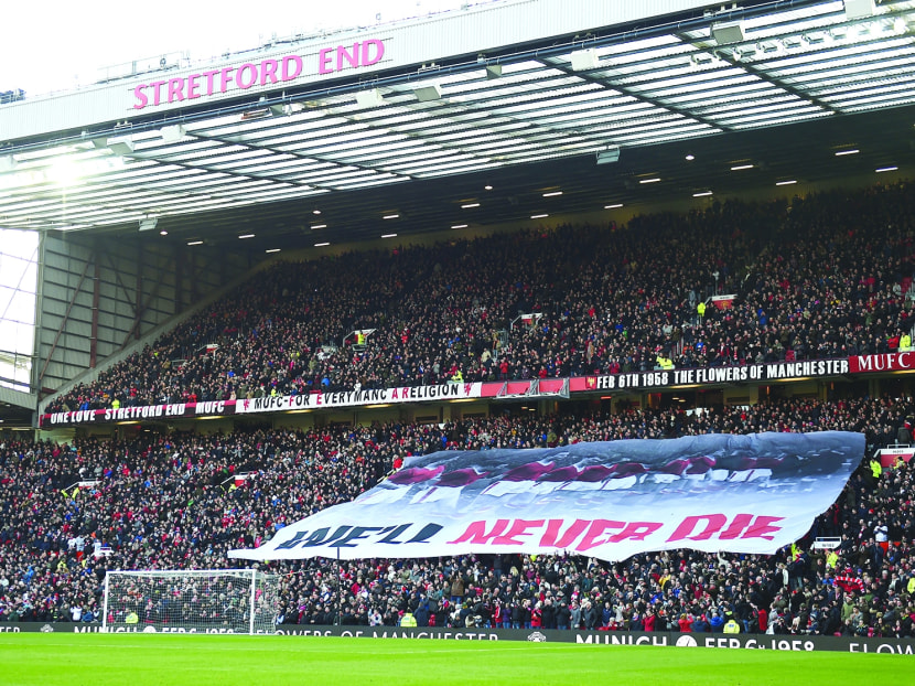 The famous Stretford End stand at Old Trafford, Manchester United's stadium. Photo: Getty Images