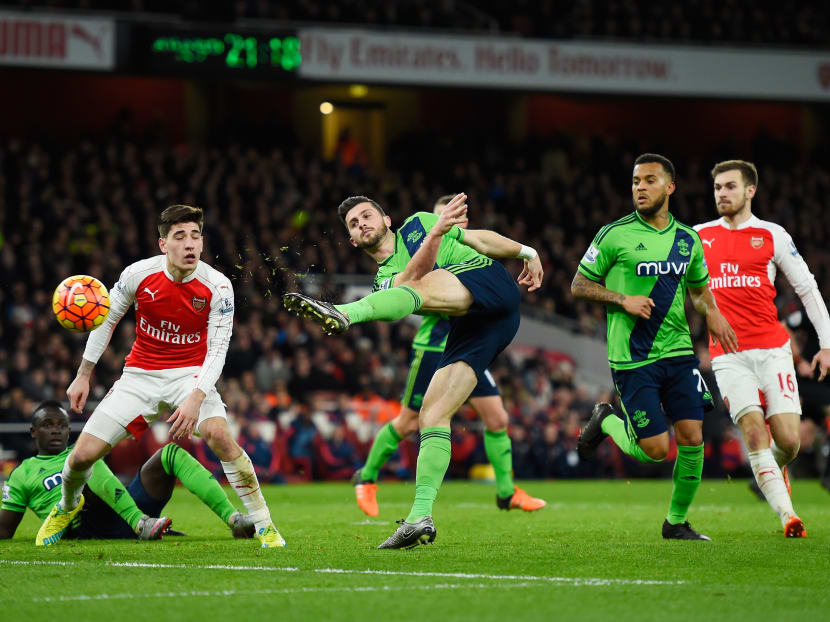 Stephen Ireland of Stoke City shoots a volley during the Barclays Premier League match between Arsenal and Southampton at the Emirates Stadium on February 2, 2016 in London, England. Photo: Getty Images