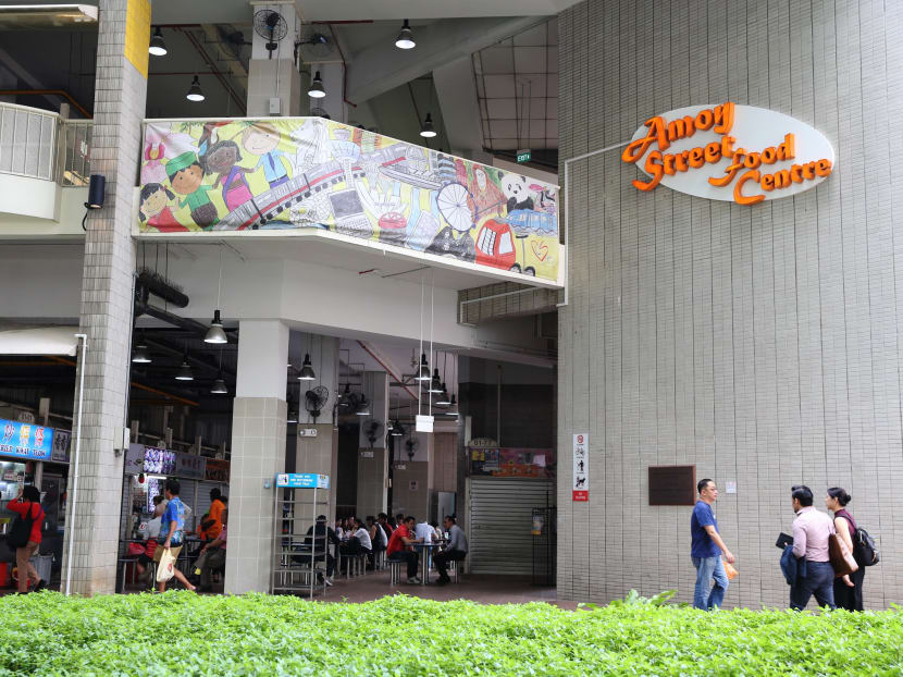 A person or persons who were infectious with Covid-19 had visited Amoy Street Food Centre (pictured) on Jan 18, 2021, between 12.10pm and 1.10pm.