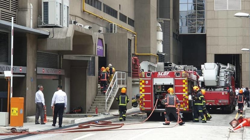 Fire at Carlton Hotel amid blackouts in area 
