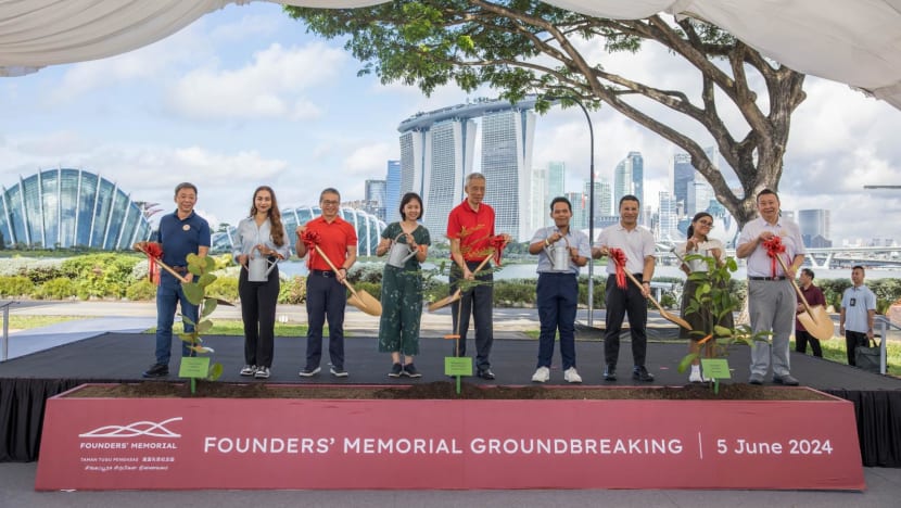 groundbreaking ceremony for the founders memorial at bay east garden image credit to founders memorial nhb 1
