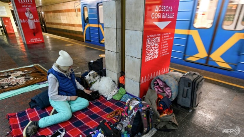 As thousands shelter in stations, Kyiv’s metro is still running trains
