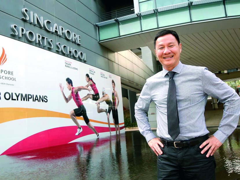 As the Singapore Sports School’s new principal, Mr Tan Teck Hock’s first task will be to work on its year-long strategic review. Photo: Wee Teck Hian