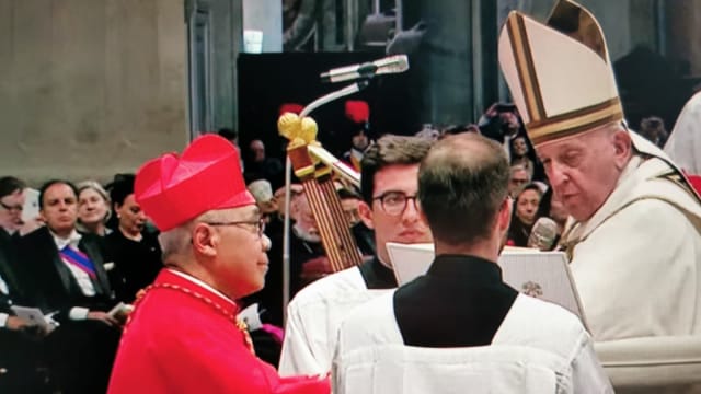 天主教新加坡教区总主教吴诚才正式擢升为新加坡首位枢机主教