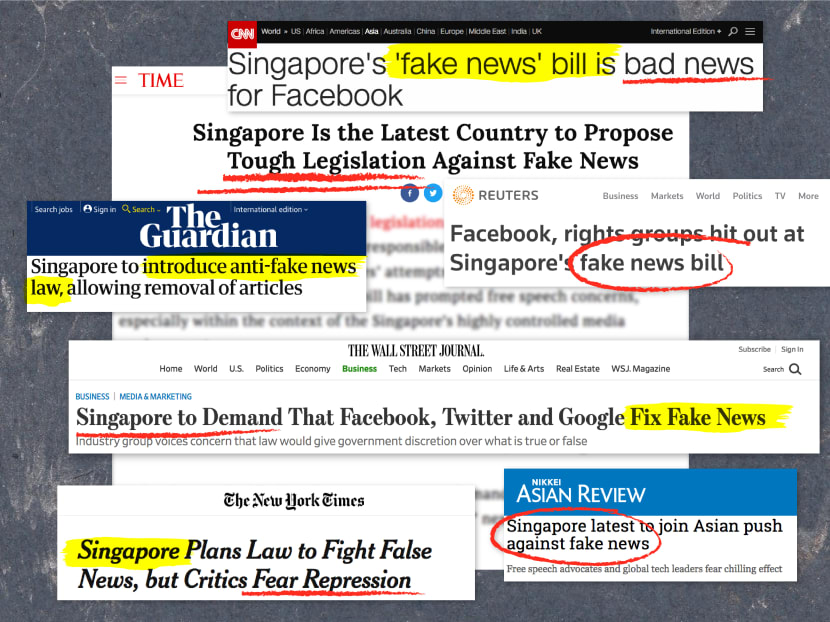 How international news media covered Singapore's proposed laws against fake news