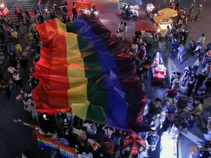 Thai LGBT and anti-government protesters join in Pride Parade Thai LGBT and anti-government protesters join in Pride Parade