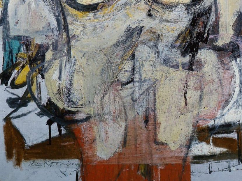 This undated image provided by University of Arizona Museum of Art shows an oil canvas by artist Willem De Kooning, titled: "Woman-Ochre," 1954-55, a Gift of Edward Joseph Gallagher, Jr." The artwork was stolen 30 years ago from the University of Arizona Museum of Art in Tucson, Ariz. The museum is displaying the empty frame left behind by thieves in an effort to get new leads on the painting. Photo: University of Arizona Museum of Art via AP