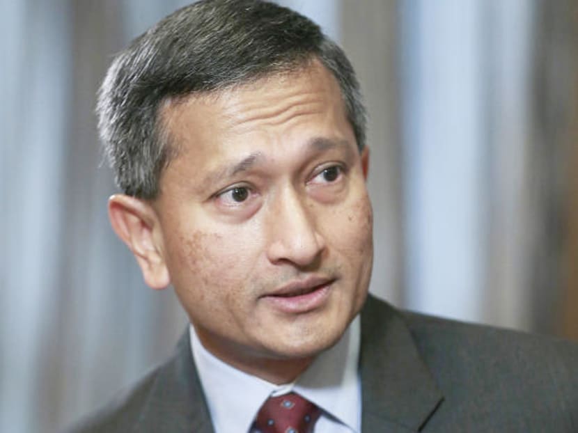 In Parliament on Jan 9, 2017, Foreign Minister Vivian Balakrishnan urged patience and unity on the issue of the seized Terrex vehicles. TODAY file photo