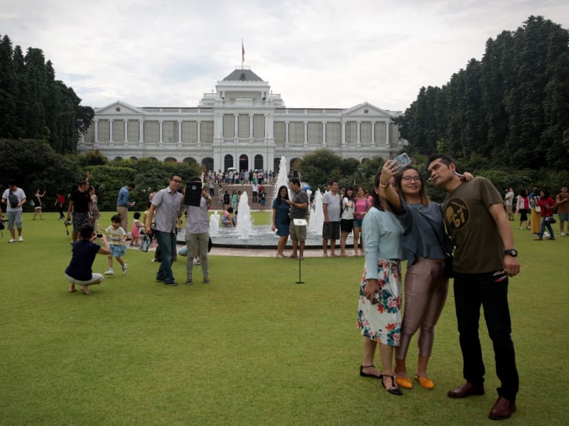 Visitors at the Istana Open House. Photo: Jason Quah/TODAY