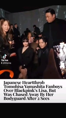 Of course there's a pecking order among celebs.

Tap link in bio to read more.

https://www.8days.sg/entertainment/asian/blackpink-lisa-tomohisa-yamashita-chased-away-bodyguard-827881