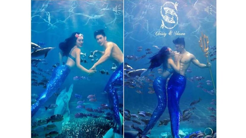 Christy Chung’s mermaid-themed wedding invites revealed